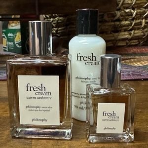 PHILOSOPHY Fresh Cream Warm Cashmere FRAGRANCE - 3 PC SET!